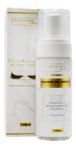 Espuma Limpeza Higienização Cílios Miriam Mota Power 150ml