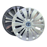 4 Tapones Polveras Rin 15 Gris Tipo Original Toyota Yaris