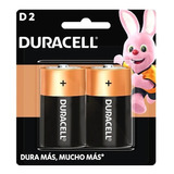 Pila Tamaño D Duracell Alcalina 1.5v No Recargable 2 Piezas