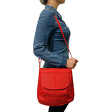 Bolsa Transversal Topgrife Couro Vermelho Revenda