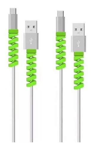 6 Piezas Protector De Cable Para Celular iPhone Y Android 