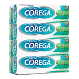 Corega Ultra Creme 40g Fixador Dentaduras Kit Com 4