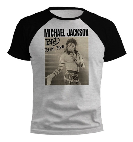 Remera Michael Jackson Diseños Gris Ranglan