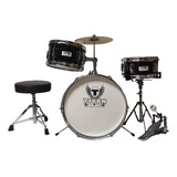 Bateria Titan Infantil Negra 3 Piezas