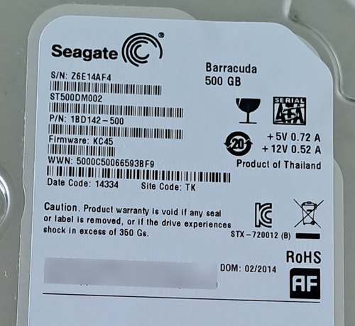 Hd 500gb - Sata3 - Seagate - Barracuda - St500dm002