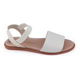 Sandália Feminina Moleca Rasteira 5450.111 Elástico Slip On