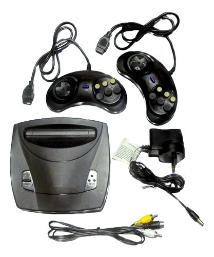 Consola Para Cartuchos Sega 16 Bits + 2 Joysticks 6 Botones