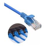 Cabo De Rede Rj45 Montado 5 Metros Ethernet Cate6 Lan Azul