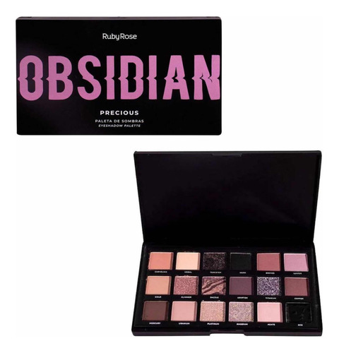 Paleta De Sombras Precious Obsidian Ruby Rose