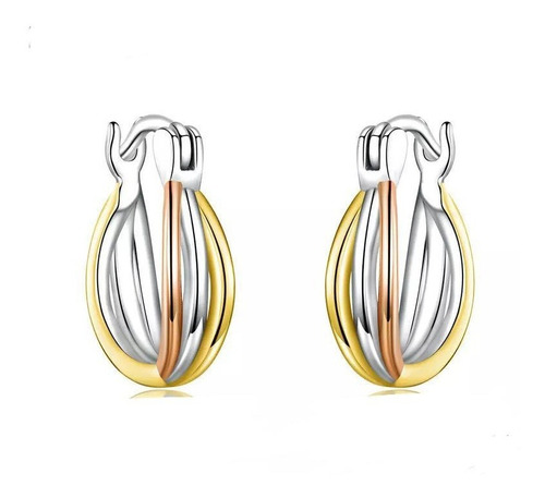 Aros Trío Oro Vermeil  18k  Plata 925 / Canale Donna  