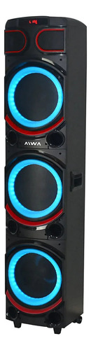 Parlante Bluetooth Torre Ring Power Bank Aiwa Aw-t2012 100w Color Negro
