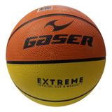 Balón De Básquetbol #7 Modelo Extreme Marca Gaser Color Amarillo - Naranja