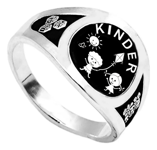 Anillo De Graduación Kínder De Plata 925 | Meses sin interés
