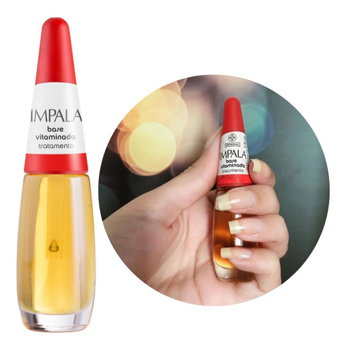 Base Vitaminada Impala Hidratação Das Unhas Tratamento Cor Incolor