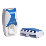 Dispensador Para Pasta Dental + Porta Cepillos Adherente