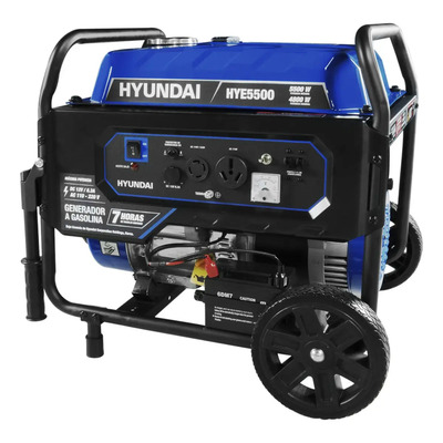 Generador Con Motor A Gasolina Monofásico Hyundai Hye5500 | Meses sin interés