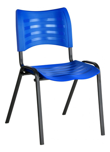 Cadeira Fixa Para Escritório Secretaria Turim Azul