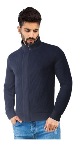 Chaqueta Para Hombre, Informal, Con Cuello Alto Y Cremallera