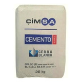 Cemento Blanco Cimsa Bolsa De 25 Kilos