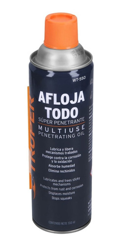 Aceite Aflojatodo En Aerosol, 550 Ml, Truper 13472