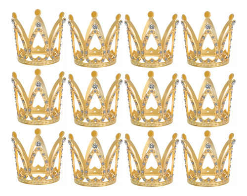 12 Pcs Diadema Completa Con Forma De Corona De Reina De Cri