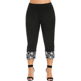 Leggings Deportivos Capris De Cintura Baja Tallas Grandes Pa