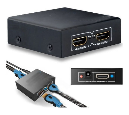 Splitter Hdmi 1x2 Activo 3d Fullhd 1080p Nicotronic- 4360