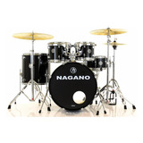 Bateria Acústica Nagano Garage Rock 22 Ebs Ebony Sparkle