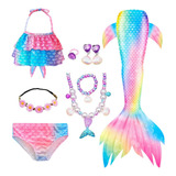 . Kit Cola De Sirena Con Bikini Monoaleta Infantil