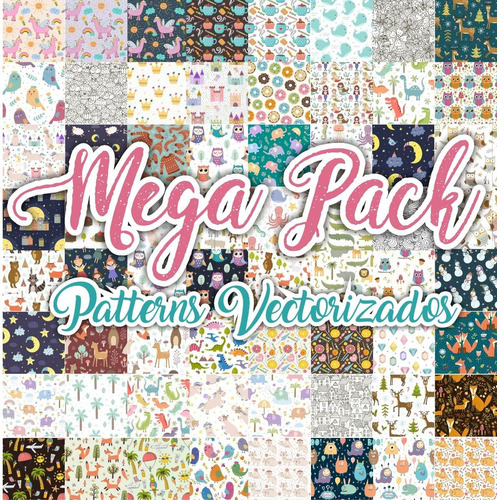 Patterns Vectorizados Megapack - Patrones En Vectores & Png 