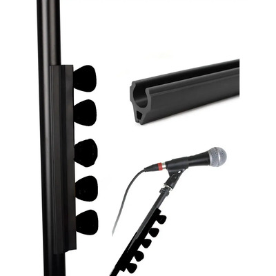 Porta Puas Y 5 Plumillas Pick Holder Stand Guitarist House Negro