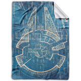 Manta Frazada De Polar Soft Star Wars Millenium Falcon