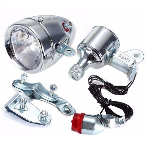 Farol Dinamo 12v 6w Modelo Antigo Bicicleta Monark Caloi ...