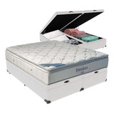 Cama Baú E Colchão King Ortobom Freedom Espuma D33