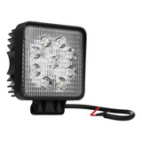 Foco De Luz De Trabajo Led Cuadrado De Aluminio 9-32v Para