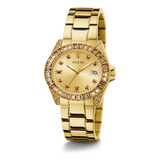 Reloj Guess Opaline Gw0475l1 Mujer Color Dorado