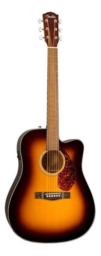 Guitarra Electroacústica Fender Concert Cc-140sce Para Diestros Sunburst Nogal Brillante