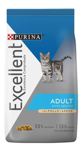 Excellent Gato Adulto Sabor Pollo Y Arroz Adult Cat 7,5 kgs