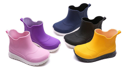 Zapatos De Lluvia Cortos Para Niños Antideslizantes Y Transp