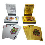 Baraja Cartas En Oro Doradas Poker Blackjack X2/mazos