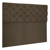 Cabeceira Cama Box Casal 140cm Jade Suede Marrom Slk Decor