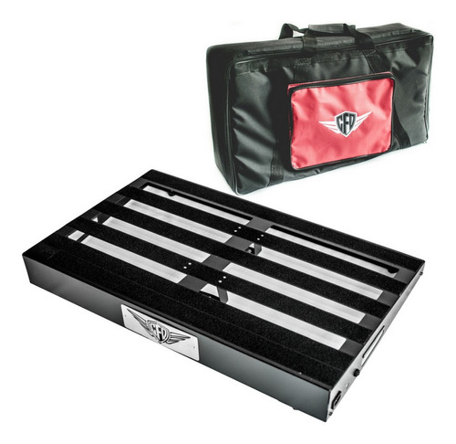 Pedalboard Monster 80x50 Com Bag Creationfd Cor Preto Vermelho