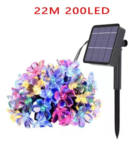 Guirnalda De Luz Solar De Cerezo En Flor De 22 M Para Exteri