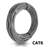Cabo De Rede Cinza Cat6 Ethernet Lan - 15 Metros - Montado
