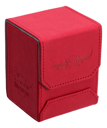 Zoopin Caja De Cuero  Rojo Para Tarjetas Coleccionables-mtg