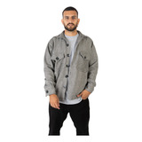 Camisaco Saco Campera Paño Abrigo Estampado Hombre Botones 