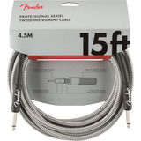 Cable De Plug A Plug Fendercable, 15', White Tweed 990820066