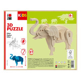 Puzzle 3d - Diseño Elephant, Marca Marabu Kids