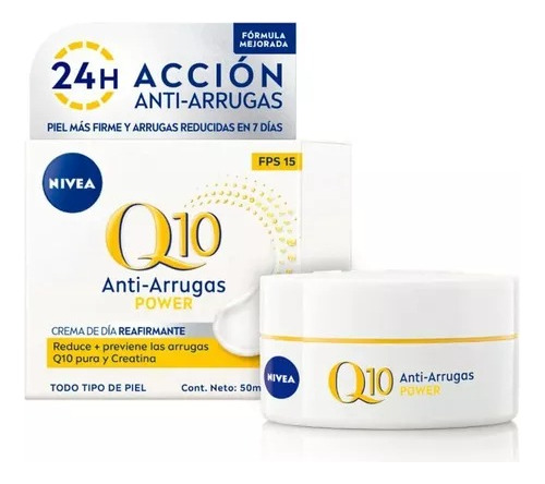 Crema Nivea De Dia Q10 Antiarrugas Reafirmante Power 50ml