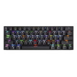 Teclado Gamer Bluetooth Motospeed Ck62 Qwerty Inglés Us Color Negro Con Luz Rgb